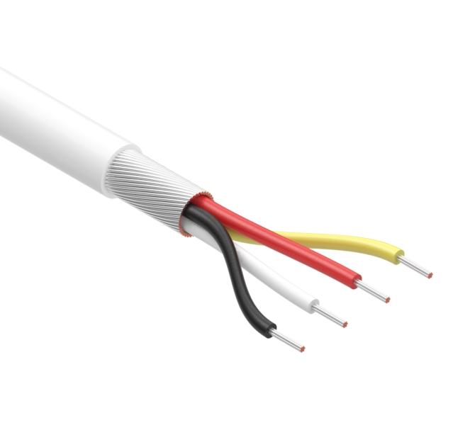 Tensility International-30-00218 Cable Multi-Conductor Multi-Conductor Cable 4Conductors 32AWG 2.15mm 150V White Polyvinyl Chloride