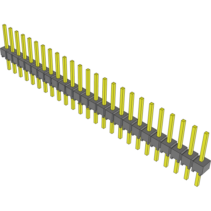 Samtec-HMTSW-125-08-STL-S-270-LL Steckverbinderleisten und Leiterplattenbuchsen Conn Unshrouded Header HDR 25 POS 2.54mm Solder ST Top Entry Thru-Hole Bulk