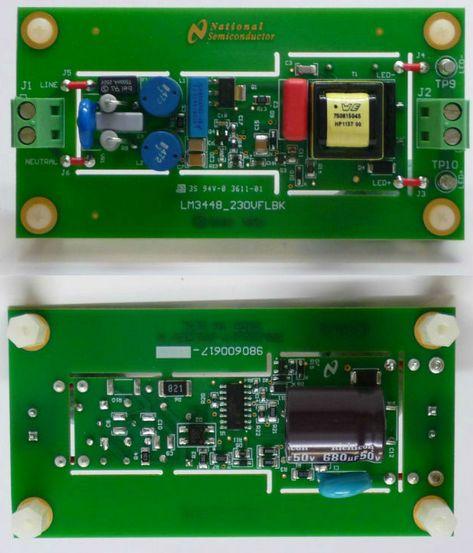 Texas Instruments-LM3448-230VFLBK/NOPB Entwicklungssätze und Werkzeuge LM3448 LED Driver Demonstration Board