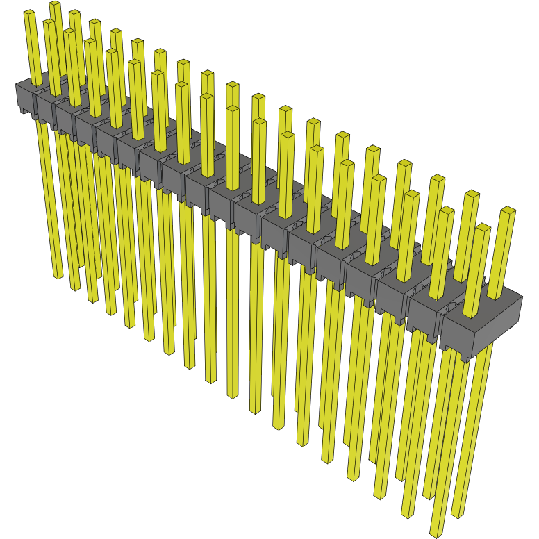 Samtec-MTSW-118-12-G-D-250 Steckverbinderleisten und Leiterplattenbuchsen Conn Unshrouded Header HDR 36 POS 2.54mm Solder ST Top Entry Thru-Hole Bulk