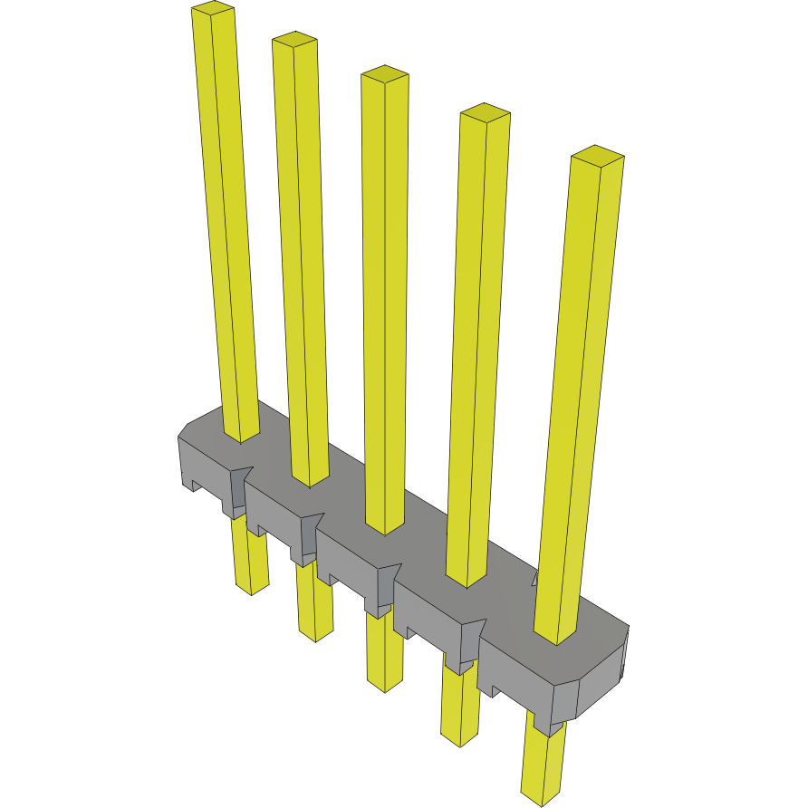 Samtec-MTLW-105-22-S-S-430 Connector Headers and PCB Receptacles Conn Unshrouded Header HDR 5 POS 2.54mm Solder ST Top Entry Thru-Hole Bulk