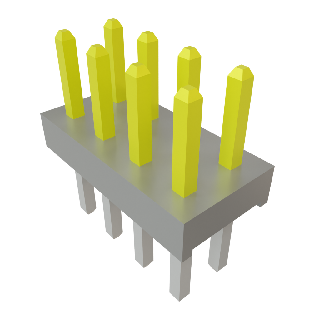 Samtec-TMM-104-01-L-D 连接器插头及 PCB 插座 Conn Unshrouded Header HDR 8 POS 2mm Solder ST Top Entry Thru-Hole Bulk