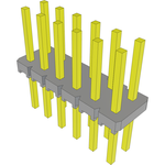 Conn Unshrouded Header HDR 12 POS 2.54mm Solder ST Top Entry Thru-Hole Bulk