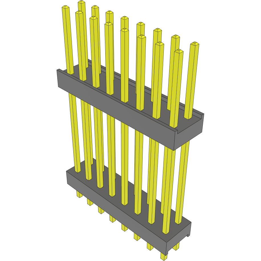 Samtec-DW-08-13-L-D-780 Cabezales del conector y receptáculos PCB Conn Board Stacker HDR 16 POS 2.54mm Solder ST Top Entry Thru-Hole Bulk