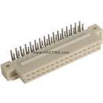 Backplane SKT 32 POS 2.54mm Solder RA Thru-Hole