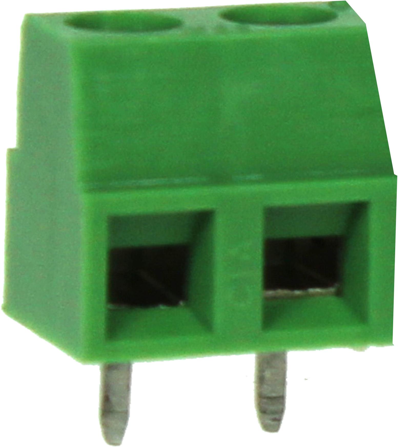 CamdenBoss Ltd-CTB0508/2 Steckverbinder, Klemmenblöcke Conn Terminal Block 2 POS 5.08mm Solder ST Thru-Hole 14A