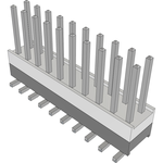 Conn Board Stacker HDR 20 POS 2.54mm Solder ST Top Entry SMD Tube