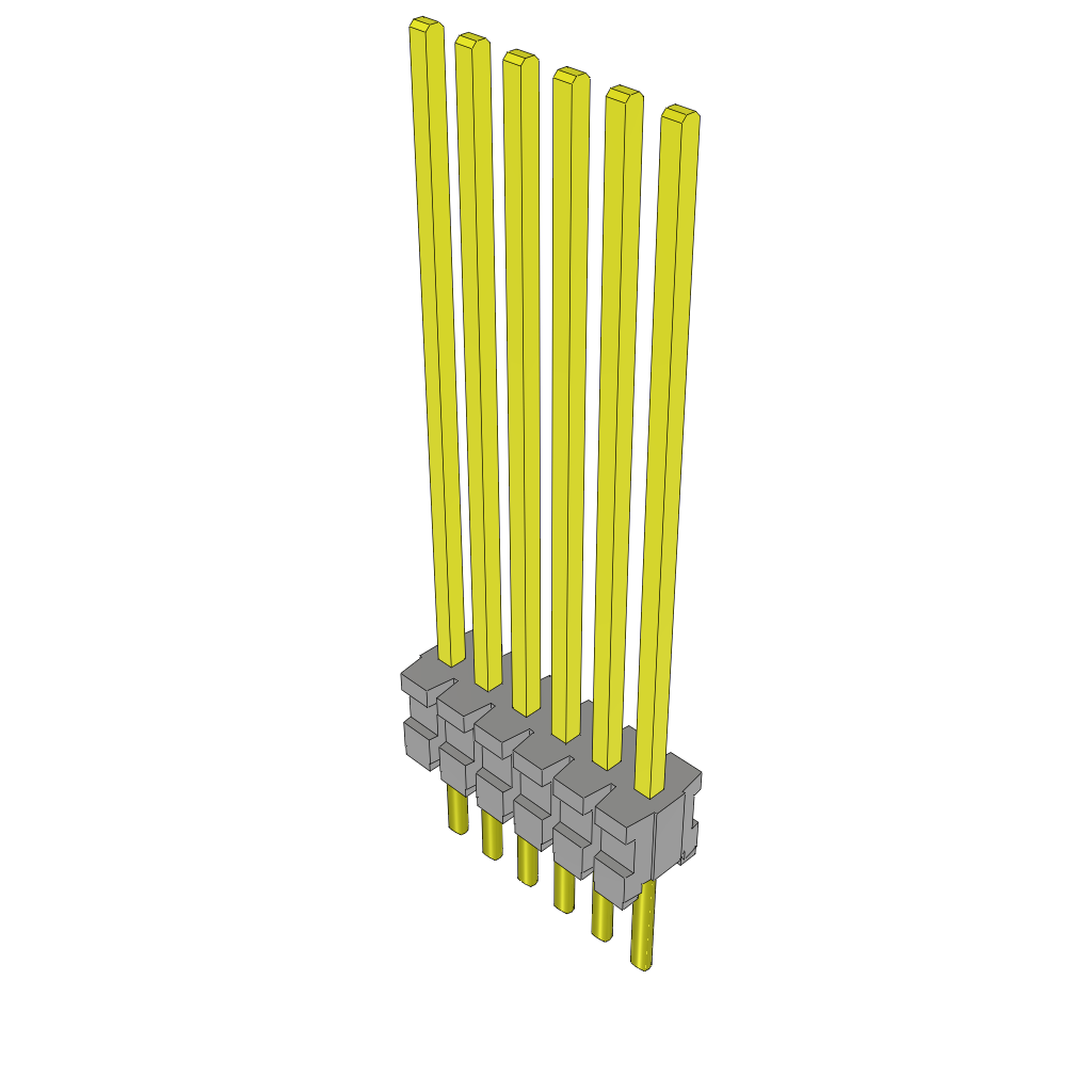 Samtec-TMS-106-60-G-S 连接器插头及 PCB 插座 Conn Unshrouded Header HDR 6 POS 1.27mm Solder ST Top Entry Thru-Hole Bulk