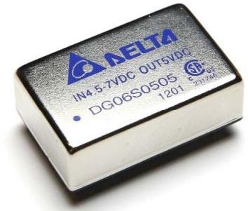 Delta Electronics-DG06S1205A Convertitore da DC a DC e modulo di regolazione della commutazione Module DC-DC 12VIN 1-OUT 5V 1A 6W 7-Pin Metal DIP