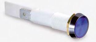 Bulgin Components PLC-C027500NAF Panel Mount Indicators LED Panel Mount Indicator Uni-Color Blue 2-Pin