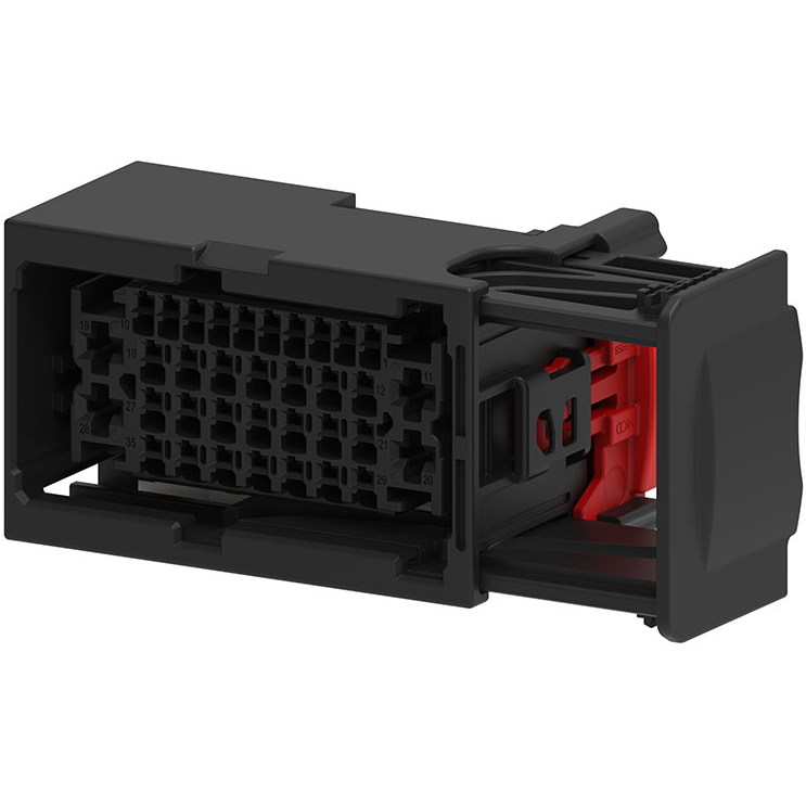 Molex-2159580162 Connector Discrete Wire Housing Conn Housing RCP 35 POS 2.5mm/3.5mm Crimp ST Cable Mount Black MX-DaSH Carton