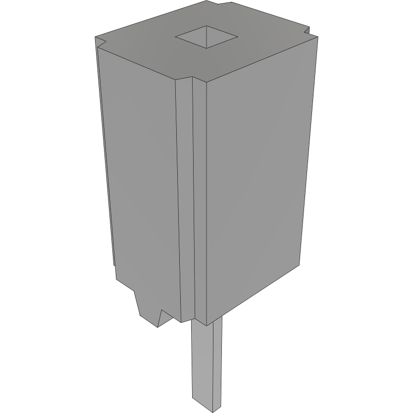 Samtec-CES-101-01-F-S Steckverbinderleisten und Leiterplattenbuchsen Conn Socket Strip SKT 1 POS Solder ST Top Entry Thru-Hole Bulk