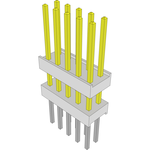 Conn Board Stacker HDR 10 POS 2.54mm Solder ST Thru-Hole Bulk