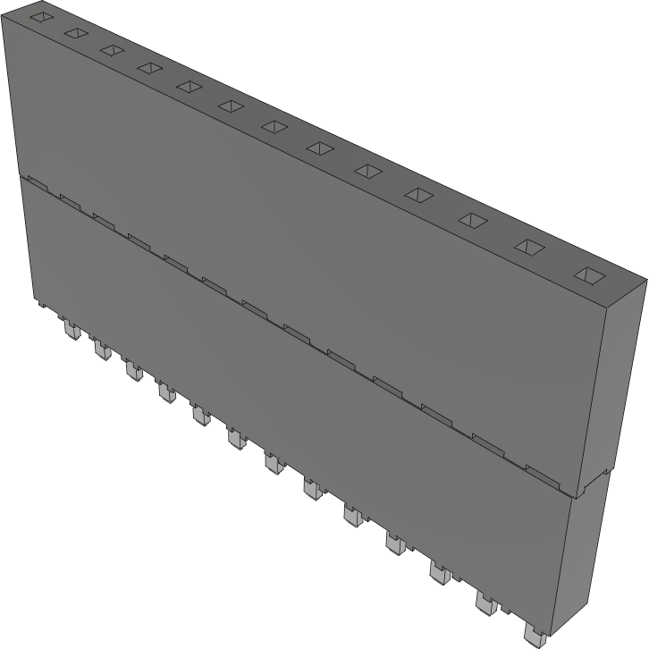 Samtec-ESW-113-58-S-S Cabezales del conector y receptáculos PCB Conn Elevated Socket SKT 13 POS 2.54mm Solder ST Top Entry Thru-Hole Tube