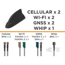 TE Connectivity-L000423-13 Antennas Antenna Sharkfin 4.8dB Gain 7125MHz Carton