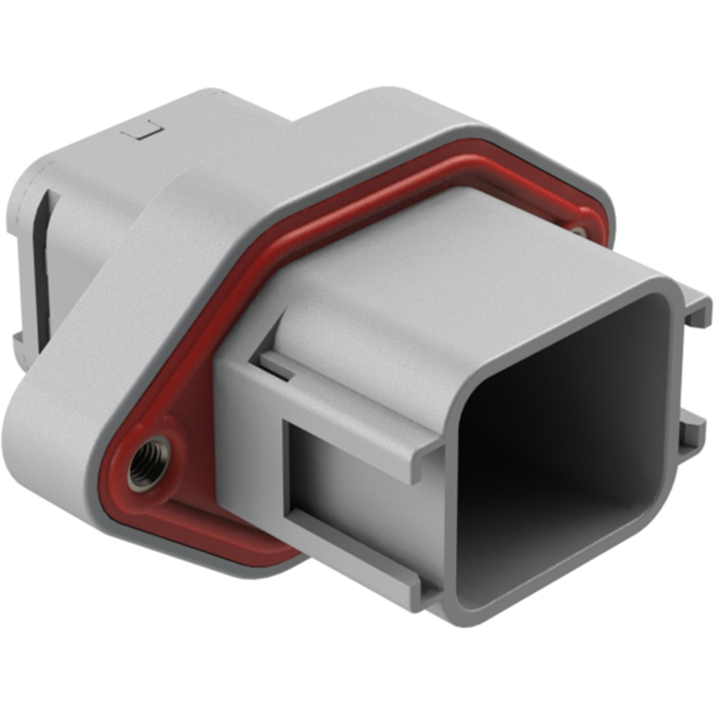 Amphenol-ATV02-18PA Carcaza de cables discretos de conector Conn Housing RCP 18 POS Crimp ST Flange Mount Gray