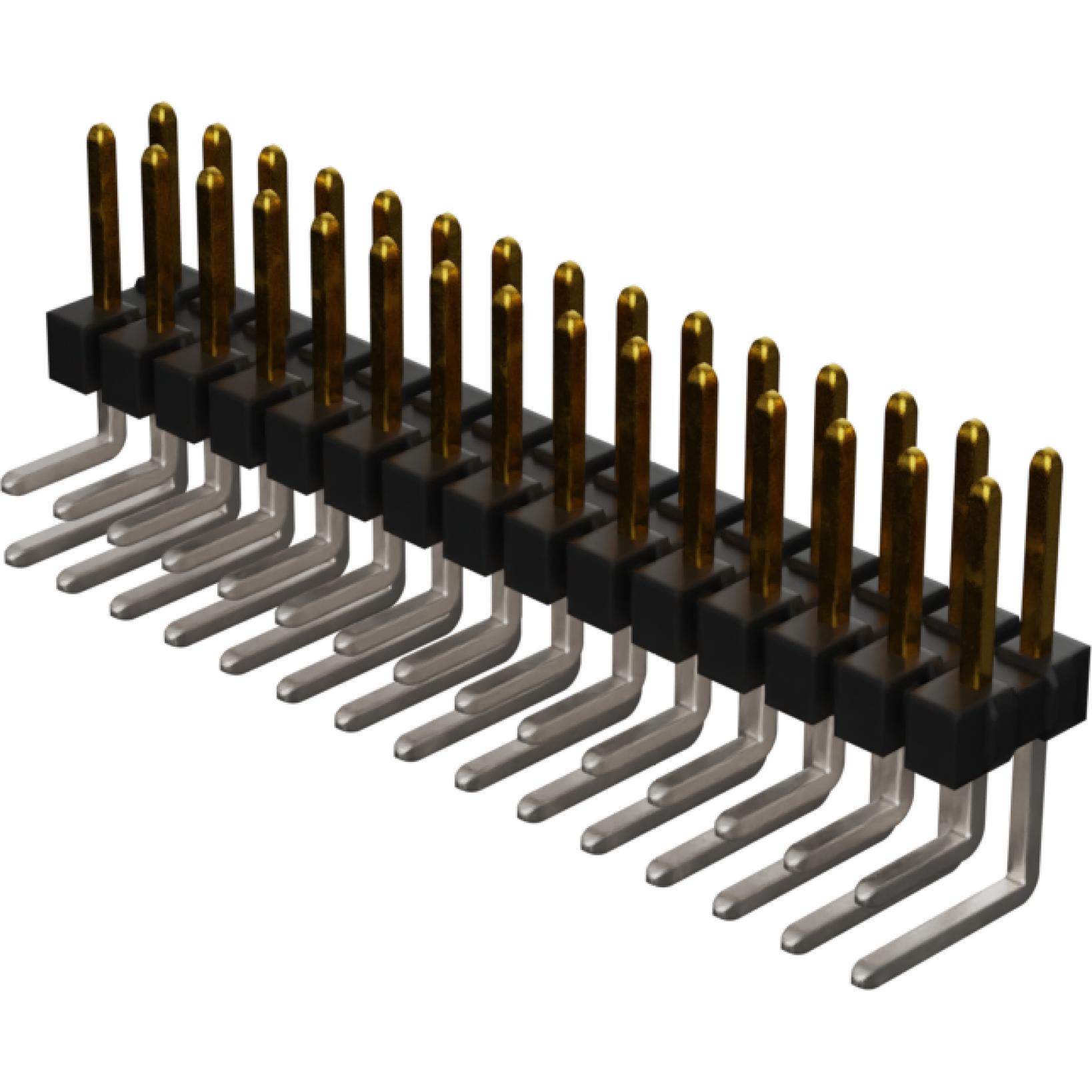 Molex-10-89-4302 Embases de raccordement et réceptacles PCB Conn Unshrouded Header HDR 30 POS 2.54mm Solder RA Side Entry Thru-Hole C-Grid Tube