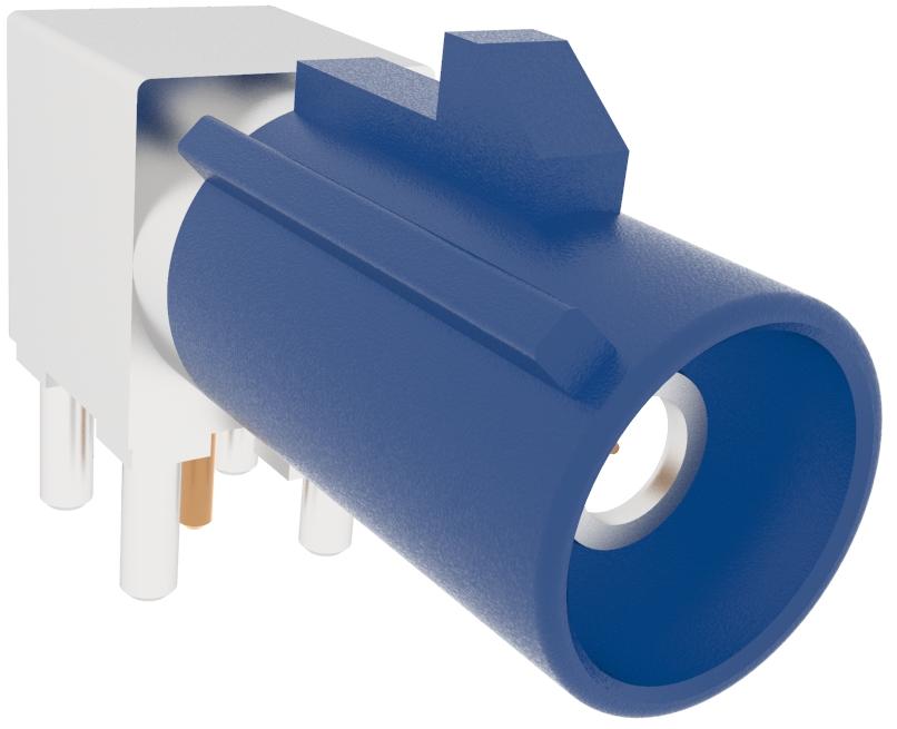 Amphenol RF-FA1-NCRP-PCBT10 RF-Steckverbinder Conn SMB 0Hz to 6GHz 50Ohm Solder RA Thru-Hole PL Gold Tray