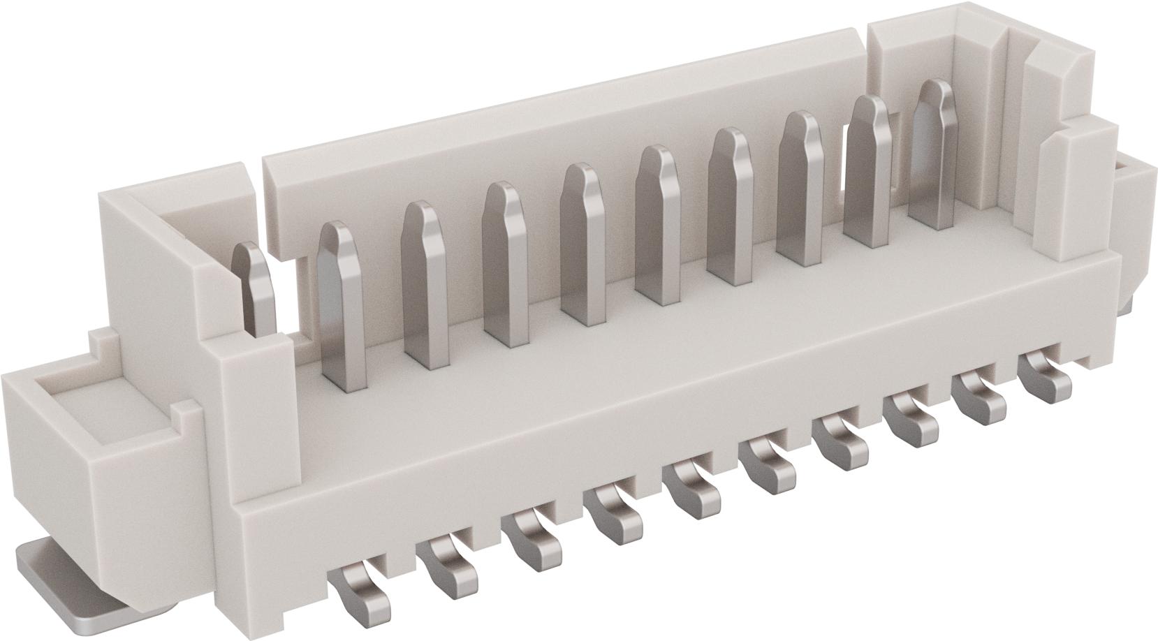 Amphenol Communications Solutions-10114828-10210LF Embases de raccordement et réceptacles PCB Conn Shrouded Header (4 Sides) HDR 10 POS 1.25mm Solder ST Top Entry SMD Minitek® T/R