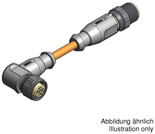 CONEC-43-10927 null Cable Assembly Circular PP 3m 4 POS M12 Circular to 4 POS M12 Circular F-M