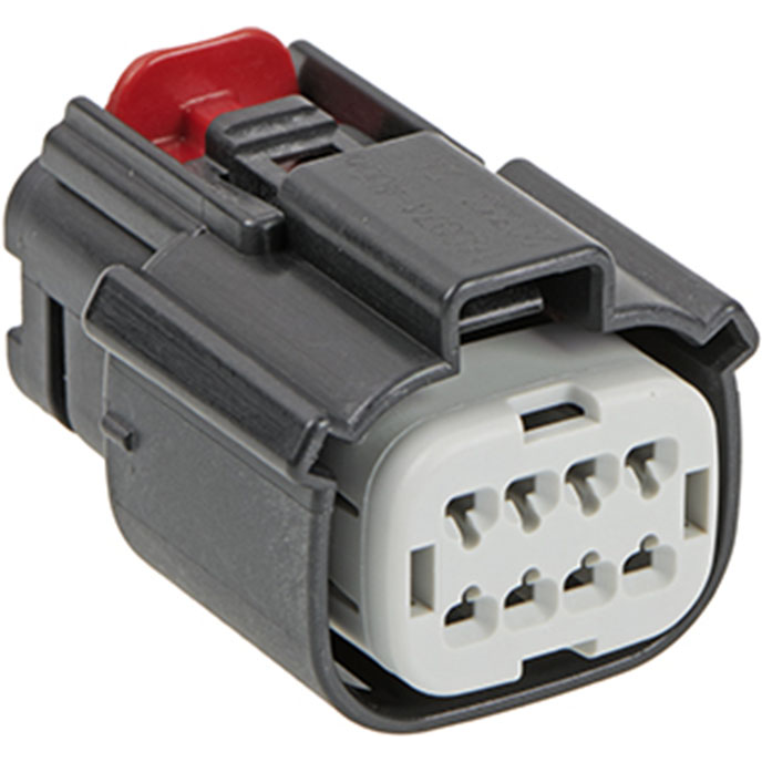 Molex-1600744016 Carcaza de cables discretos de conector MX150 Mat-Sealed Female Connector Assembly, Dual Row, 8 Circuits