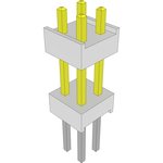 Conn Board Stacker HDR 4 POS 2.54mm Solder ST Top Entry Thru-Hole Bulk