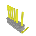 Conn Unshrouded Header HDR 7 POS 1.27mm Solder RA Side Entry Thru-Hole Bulk