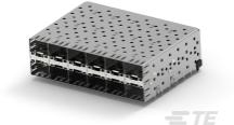 TE Connectivity-1761327-2 Connettore telefono e telecomunicazione Conn SFP RCP 240 POS 0.8mm Press Fit RA Thru-Hole 240 Terminal 12 Port