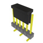 Conn Unshrouded Header HDR 6 POS 2.54mm Solder ST Top Entry SMD T/R