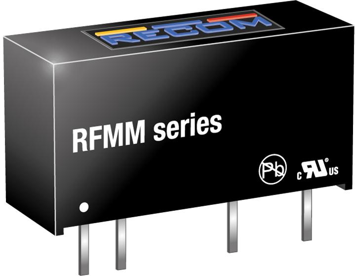 RECOM Power-RFMM-0505S Convertidor de CC a CC y módulo del regulador de conmutación Module DC-DC 5VIN 1-OUT 5V 0.2A 1W 4-Pin SIP Module Tube