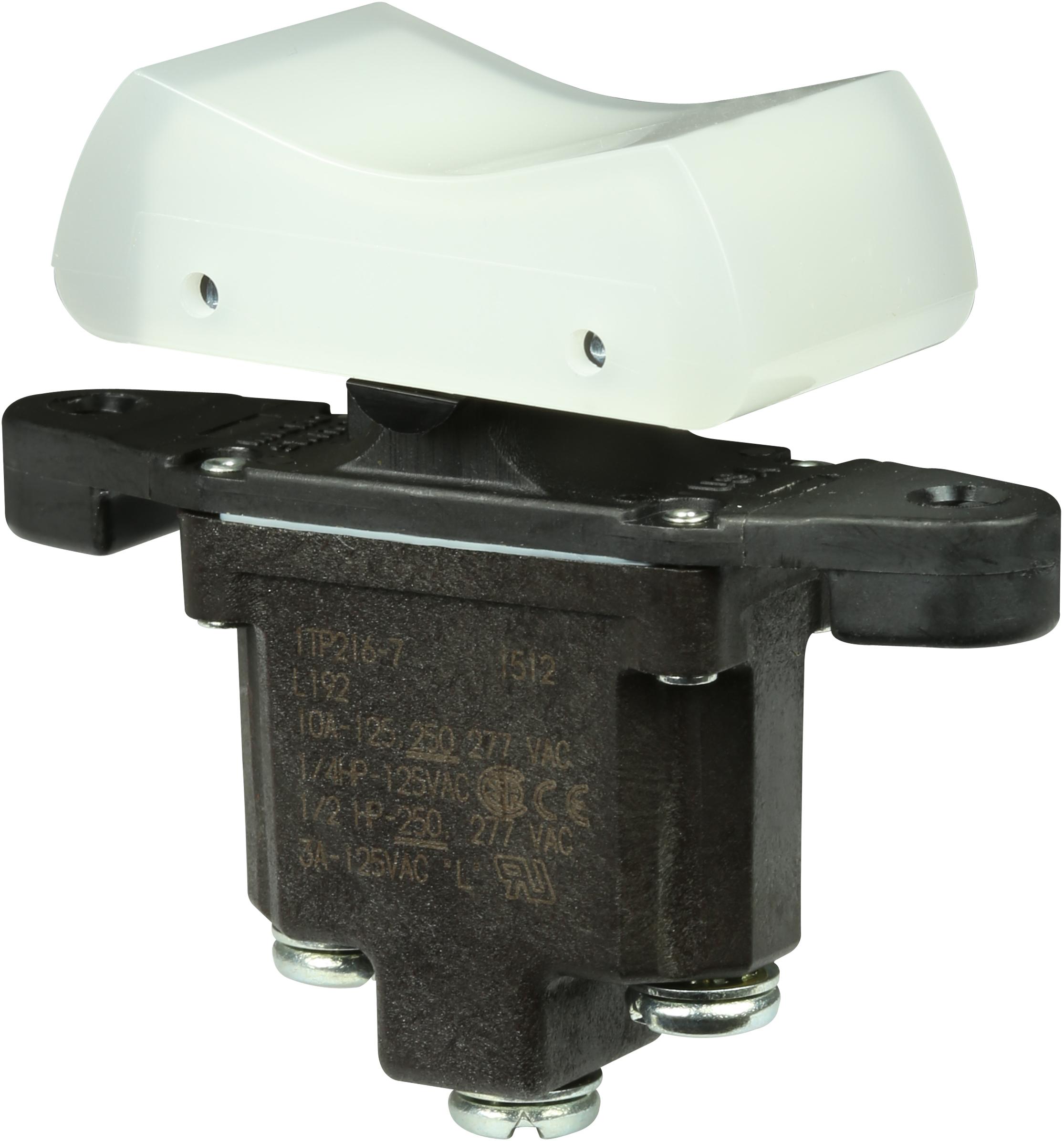 Honeywell-1TP216-7 Switch Rocker Switch Rocker (ON) OFF (ON) SPDT Screw Rocker 10A 277VAC 250VDC 372.85VA