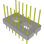 Conn DIP Adapter HDR 14 POS 2.54mm ST Thru-Hole Tube
