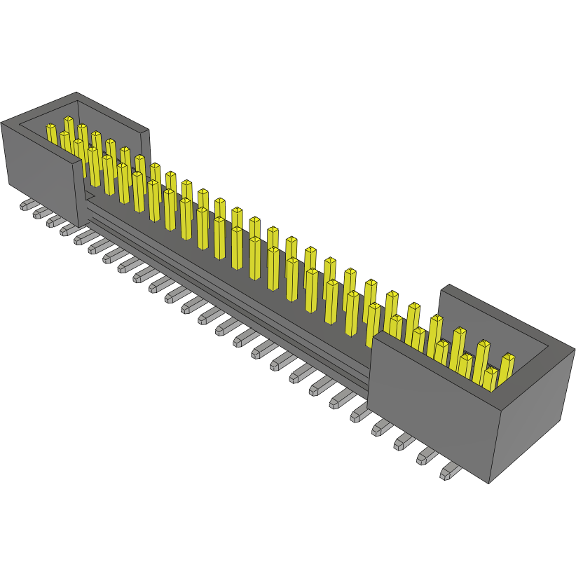 Samtec-FTMH-125-02-F-DV-ES-A 连接器插头及 PCB 插座 Conn Shrouded Header (4 Sides) HDR 50 POS 1mm Solder ST Top Entry SMD Tube