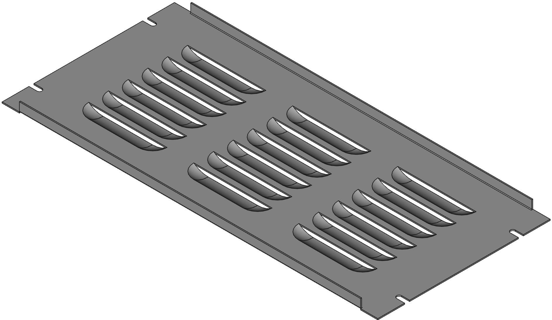 Hammond Manufacturing-PVLL19008LG2 null Louvered Steel Rack Panel, Light Gray