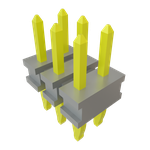 Conn Unshrouded Header HDR 6 POS 2mm Press Fit ST Thru-Hole Bulk