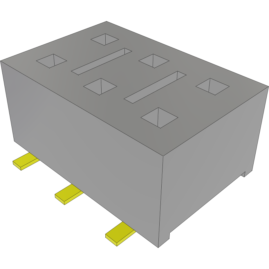 Samtec-HLE-103-02-G-DV-LC Connector Headers and PCB Receptacles Conn Socket Strip SKT 6 POS 2.54mm Solder ST SMD Tube