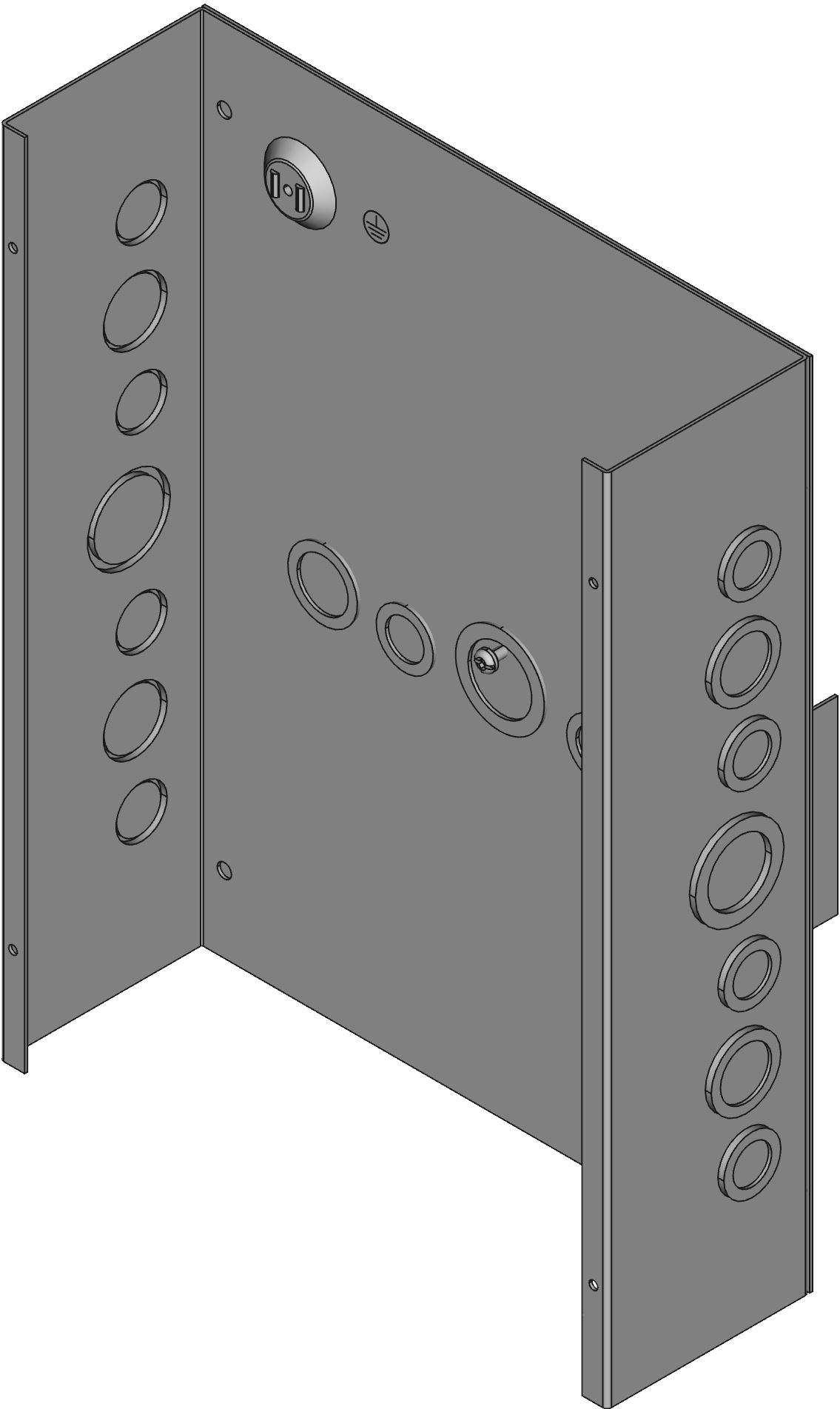 Hammond Manufacturing-CSKO16124 Kästen, Gehäuse und Gestelle Gray Mild Steel Wall Mount Junction Box