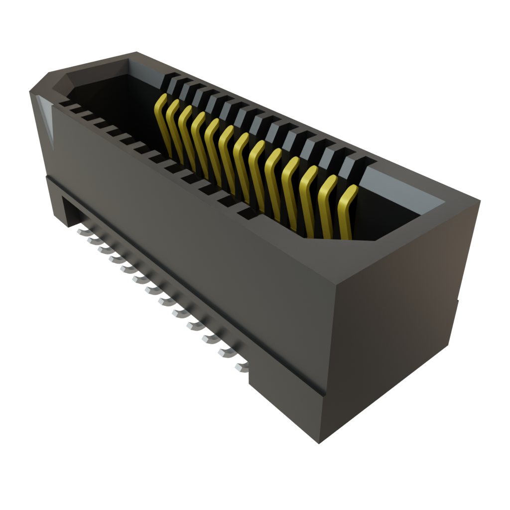 Samtec-ERF8-013-05.0-L-DV-TR Steckverbinderleisten und Leiterplattenbuchsen Conn Micro High Speed Socket Strip SKT 26 POS 0.8mm Solder ST Top Entry SMD T/R