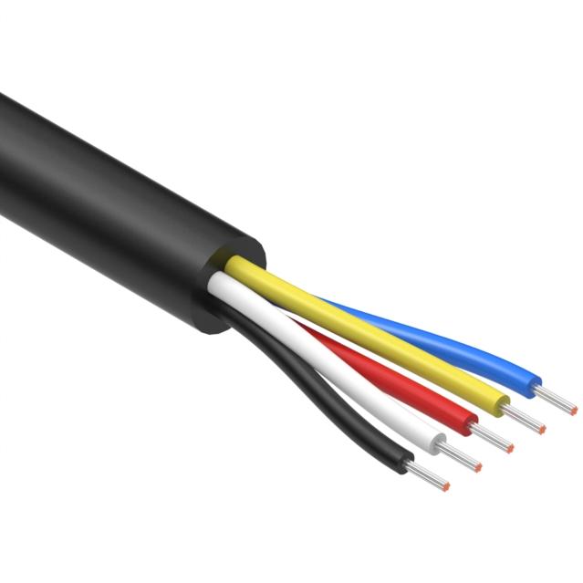 Tensility International-30-01283 Kabel, Mehrleiter Multi-Conductor Cable Polyvinyl Chloride 5Conductors 26AWG 5.1mm 300V Black Polyvinyl Chloride