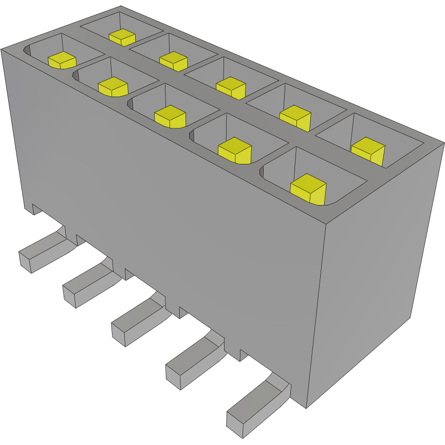 Samtec-IPT1-105-01-S-D-VS Connector Headers and PCB Receptacles Conn Wire to Board HDR 10 POS 2.54mm Solder ST Top Entry SMD Mini Mate® Tube