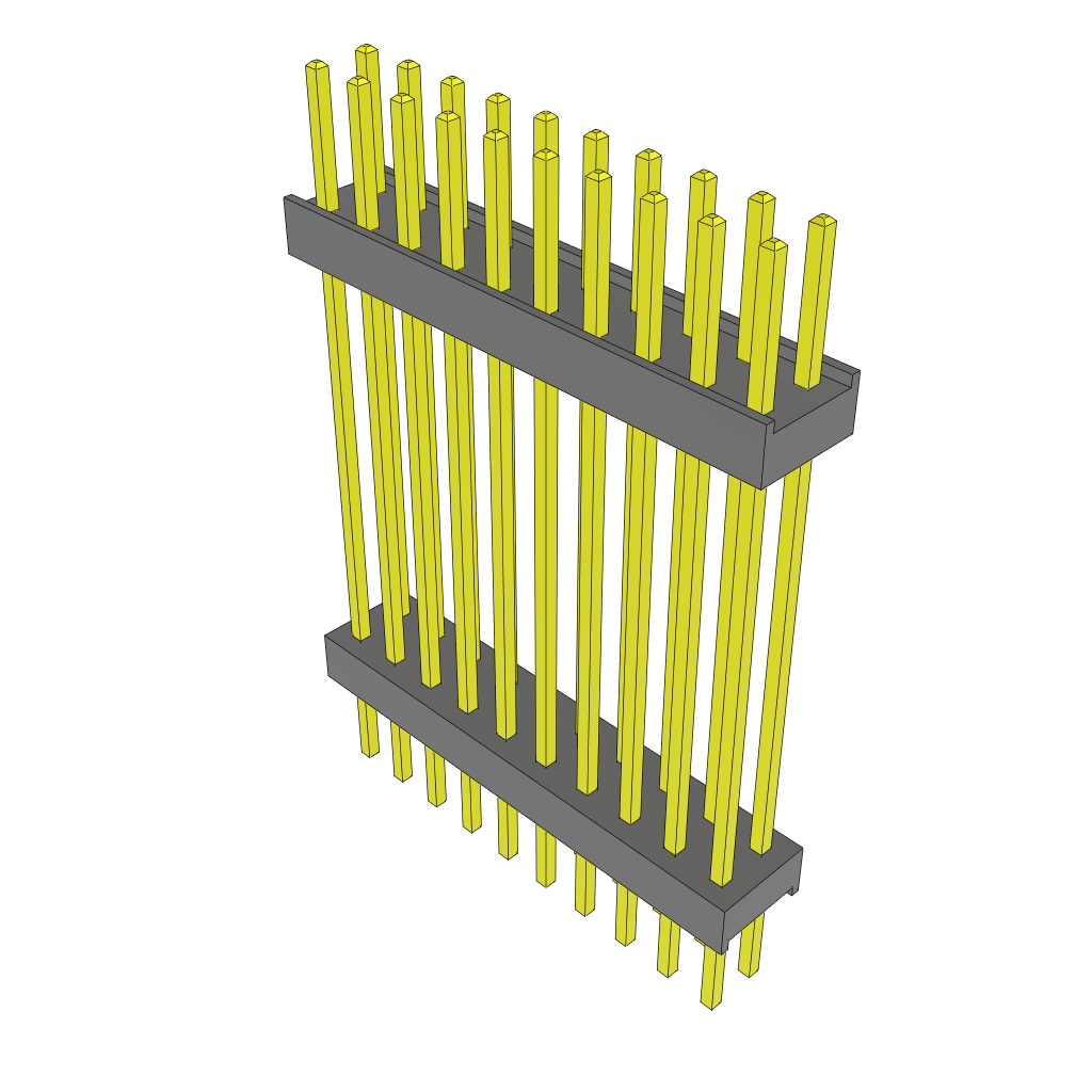 Samtec-ZW-10-14-L-D-1000-205 Cabezales del conector y receptáculos PCB Conn Board Stacker HDR 20 POS 2.54mm Solder ST Thru-Hole Bulk