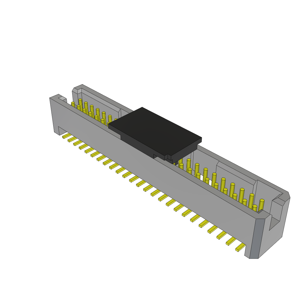 Samtec-TFML-125-02-L-D-P-TR Connector Headers and PCB Receptacles Conn Shrouded Header (4 Sides) HDR 50 POS 1.27mm Solder ST Top Entry SMD TIGER EYE™ T/R