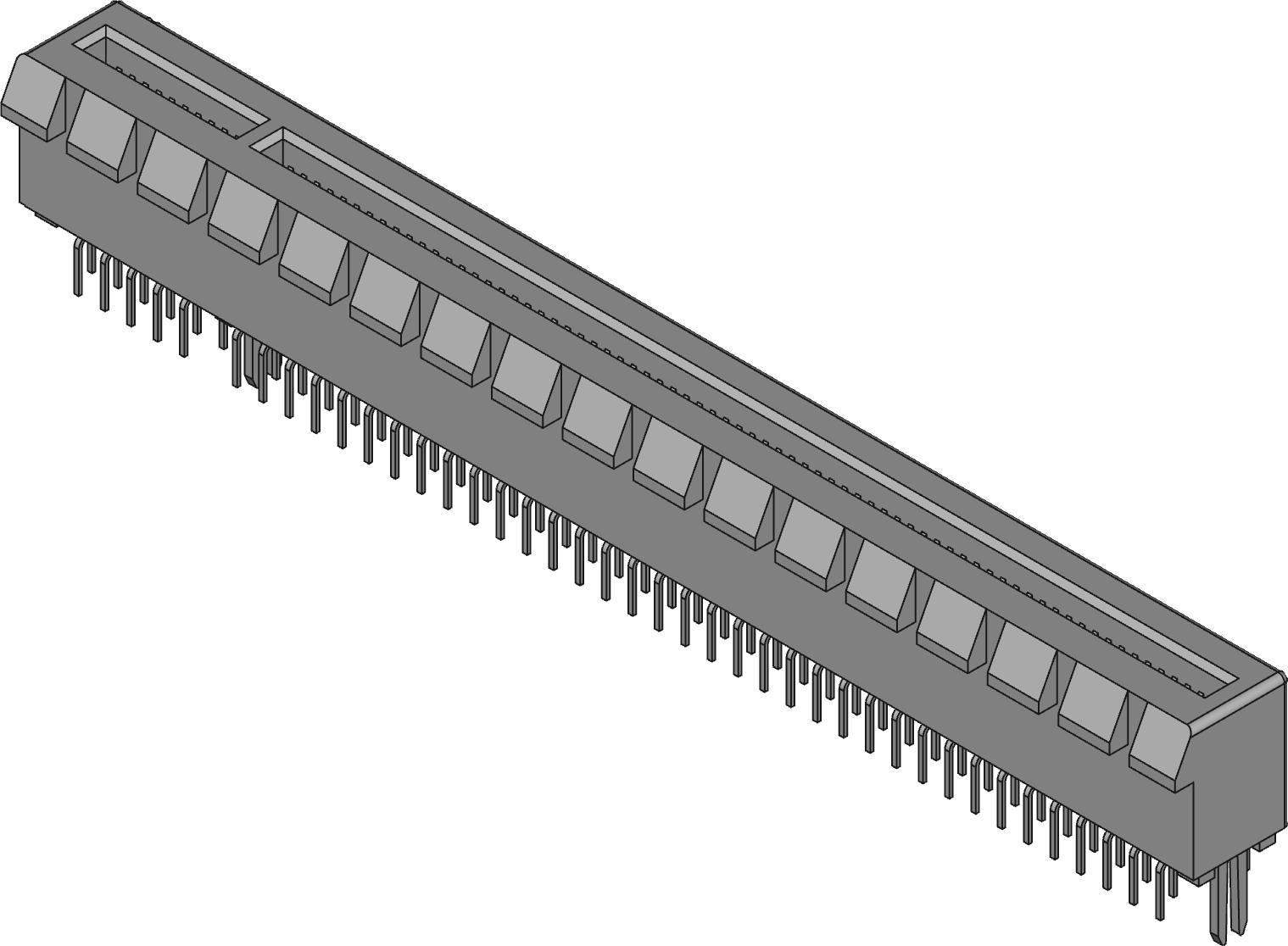 Amphenol Communications Solutions-10018784-00103TLF Connector Card Edge Conn PCI Express Card Edge SKT 164 POS 1mm Solder ST Thru-Hole Tray