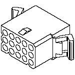 Conn Housing RCP 15Power POS 3.96mm Crimp ST Panel Mount Natural Bag