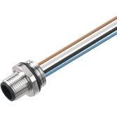 Weidmuller-1861110000 null Built-in Plugs, M12, Pin, Straight, M 16, No. of poles 8, 0.5 m