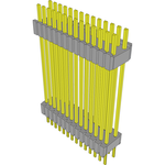 Conn Board Stacker HDR 28 POS 1.27mm Solder ST Thru-Hole Tube