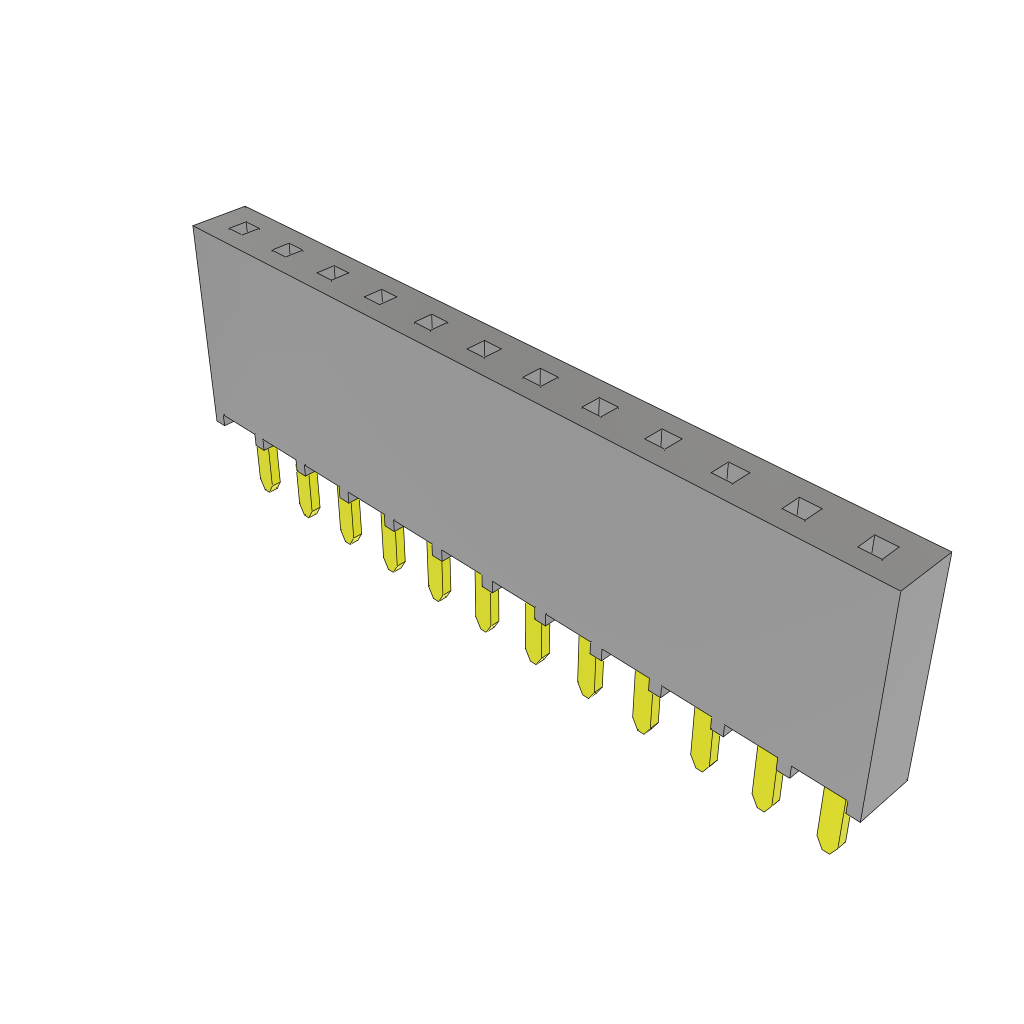 Samtec-SSW-112-06-G-S Piastre connettori e prese PCB Conn Socket Strip SKT 12 POS 2.54mm Solder ST Top Entry Thru-Hole Bulk