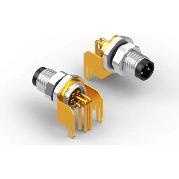 Tensility International-54-00312 Steckverbinder, rund Conn M8 Circular PIN 5 POS Solder RA Thru-Hole 5 Terminal 1 Port