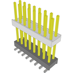 Conn Board Stacker HDR 16 POS 2.54mm Solder ST Top Entry SMD Tube