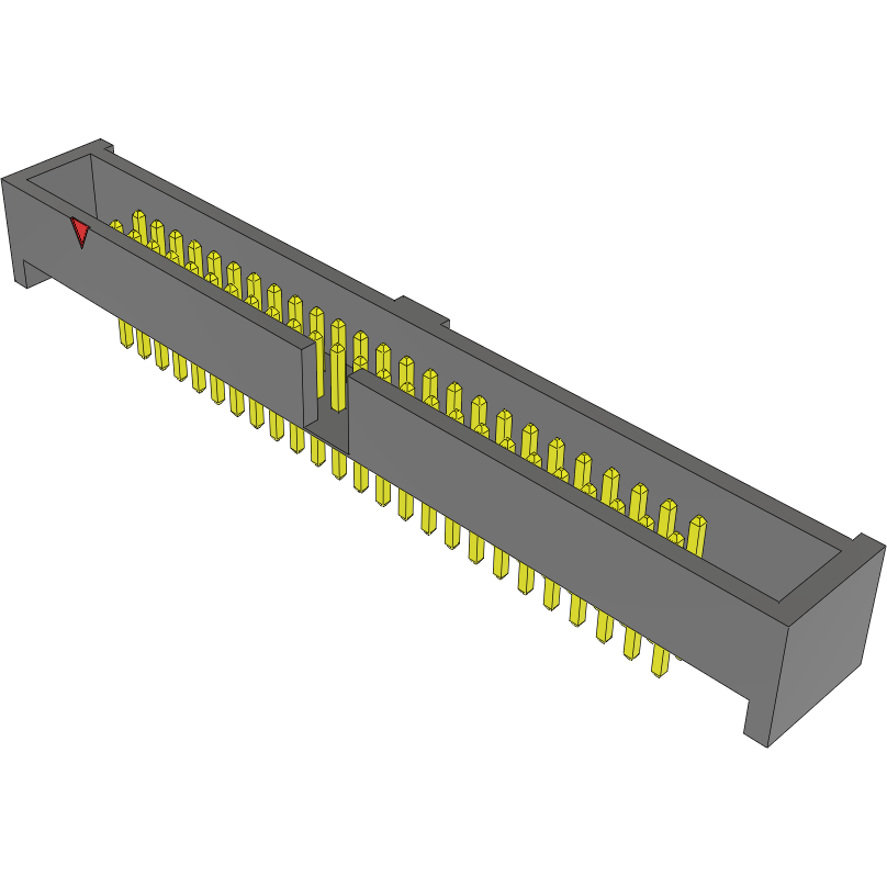 Samtec-ESHF-125-01-L-D-TH-TR 连接器插头及 PCB 插座 Conn Shrouded Header (4 Sides) HDR 50 POS 1.27mm Solder ST Top Entry Thru-Hole T/R